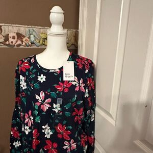 Kim Rogers Floral Long Sleeve Top NWT size 2x